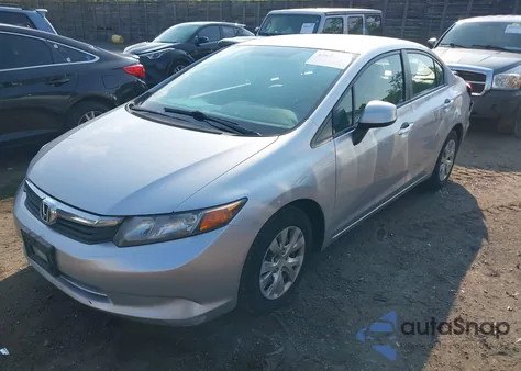 2012 Honda Civic Lx из США, поврежденный, VIN 2HGFB2F51CH333294